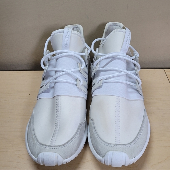 Adidas Original Tubular Radial White on White Men's Size 11.5 - Picture 2 of 12